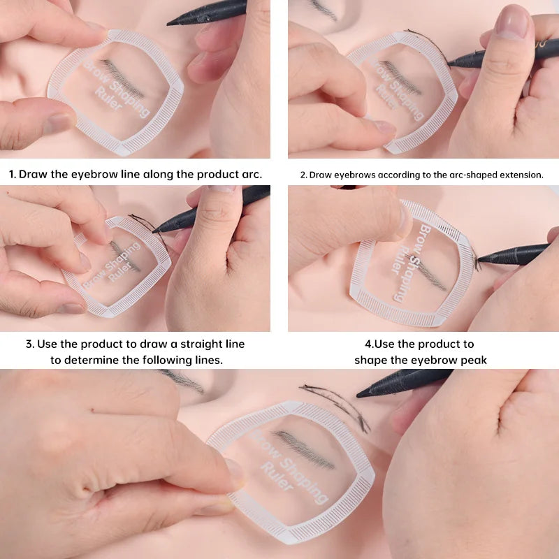 1PC Brow Mapping Ruler Eyebrow Shaping Ruler 1 Minute Fast Drawing Design Brow Easy Tool Microblading Permanent Mekup Stencils