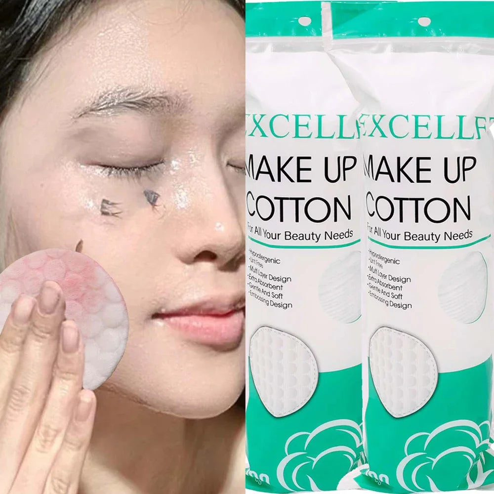 200pcs Cotton Pads Disposable Clean Cotton Face Nail Polish Remover Round Soft Face Cleansing Remover Cotton Pads Makeup\';p