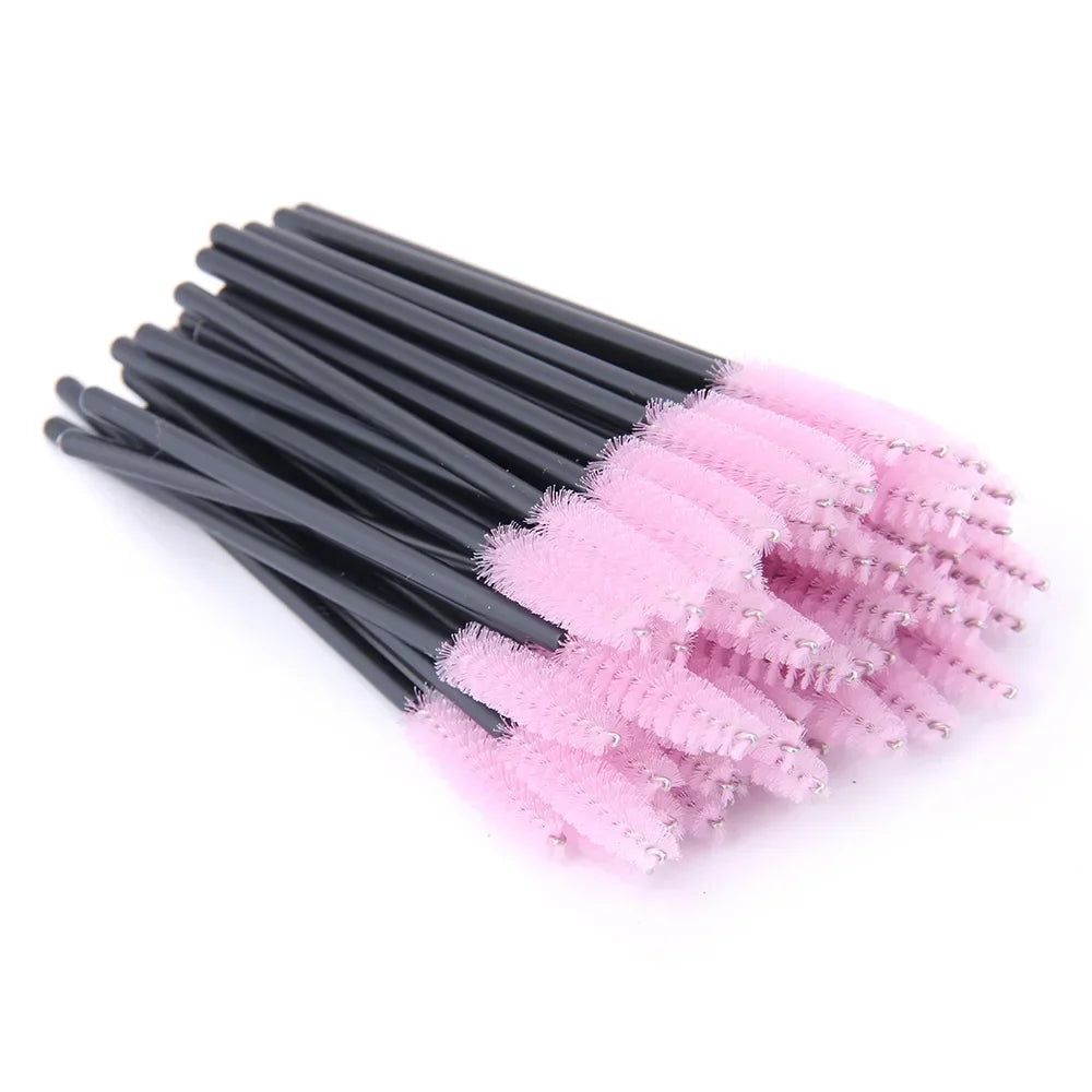 5/25/50 PCS Makeup Brushes Pink Crystal Eyelashes Brush Reusable Fake Lashes Extension Supplies False Eyelash Make up Tool /.\