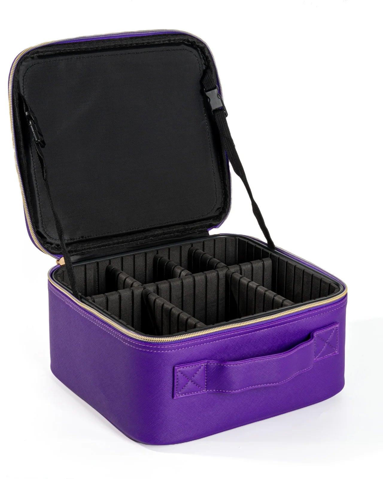 Makeup Bag With Mirror lamp,Travel Waterproof Necessary Beauty Brush Embroidery Tool Storage Cosmetic Case Portable Makeup Box